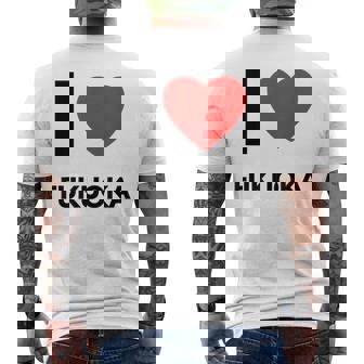 日本福岡大好き メンズTシャツ バックプリント - Kawaiitshirt