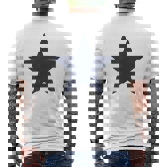 星 星柄 メンズ レディース ブランド おしゃれ かっこいい かわいい プリント 大きサイズ 紺 春夏 ブルーステラ メンズTシャツ バックプリント - Kawaiitshirt