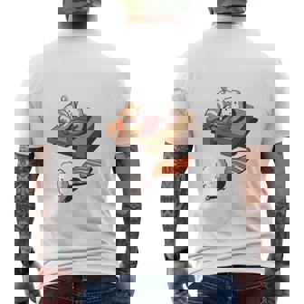 時すでにおすし ネタ ことわざ 言い間違いことわざ ジョーク ギャグ ダジャレ ツッコミ 寿司 長袖tシャツ メンズTシャツ バックプリント - Kawaiitshirt