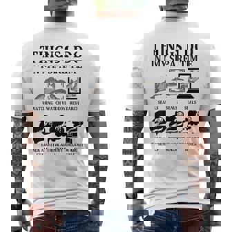 暇つぶし アザラシ 海 シーライフ かわいい 海 動物好き メンズTシャツ バックプリント - Kawaiitshirt