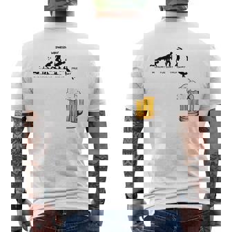 月曜日金曜日 スティックマン ビールウィークジャンプ エネルギー 皮肉 メンズTシャツ バックプリント - Kawaiitshirt