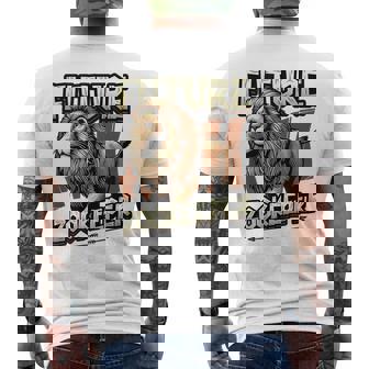 未来の飼育係ライオンの恋人 メンズTシャツ バックプリント - Kawaiitshirt