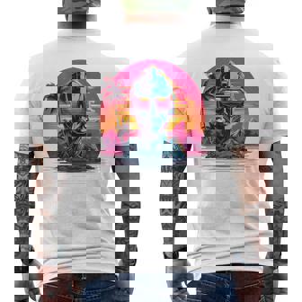 バックプリント 未来派 レトロ ヴェイパーウェーブ サイバーパンク 彫刻 メンズTシャツ バックプリント - Kawaiitshirt