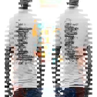 本 抽象的 グラフィック デッサン イラスト 絵画 本 メンズTシャツ バックプリント - Kawaiitshirt