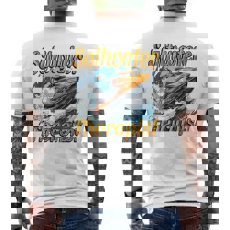 海水療法士ジェットスキー愛好家 メンズTシャツ バックプリント - Kawaiitshirt