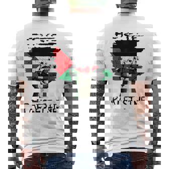 無料のパレスチナ服 メンズTシャツ バックプリント - Kawaiitshirt