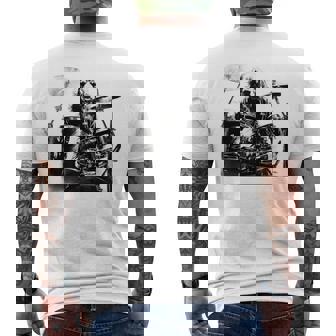 犬がドラムを叩く 長袖tシャツ メンズTシャツ バックプリント - Kawaiitshirt