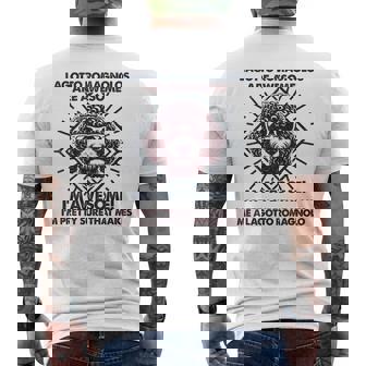 犬のお父さんはすごい-ブリード・ラゴット・ロマニョーロ・ドッグ・マム メンズTシャツ バックプリント - Kawaiitshirt