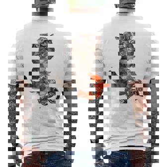 猫 ねこ バイク メンズTシャツ バックプリント - Kawaiitshirt