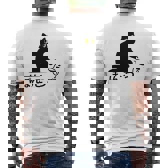 おもしろ 猫好き 猫飼い 猫 ネコ ねこ 黒猫 くろねこ好き 面白い サプライズ ギフト にゃんこ かわいい 長袖tシャツ メンズTシャツ バックプリント - Kawaiitshirt