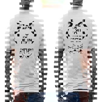 猫好きかい？子猫かっこいいかっこいい メンズTシャツ バックプリント - Kawaiitshirt