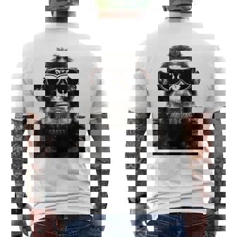 猿の恋人 アート 図面 動物 抽象 グラフィック 猿 メンズTシャツ バックプリント - Kawaiitshirt