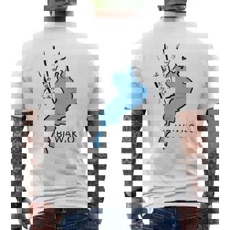 琵琶湖を止めようか大胆な日本のユーモア メンズTシャツ バックプリント - Kawaiitshirt