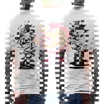 生意気なパンクロックロッカー イロとブーツ付き 面白いパンク 長袖tシャツ メンズTシャツ バックプリント - Kawaiitshirt