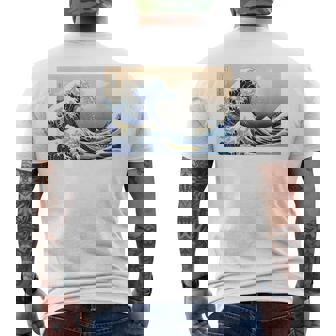 神奈川沖大波 北斎 日本美術 メンズTシャツ バックプリント - Kawaiitshirt