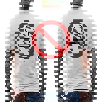 禁煙シンボル ノベルティ 禁煙サイン メンズTシャツ バックプリント - Kawaiitshirt