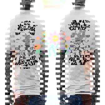 私は大柄な人間じゃないよ椅子で殴るぞおかしい 長袖tシャツ メンズTシャツ バックプリント - Kawaiitshirt