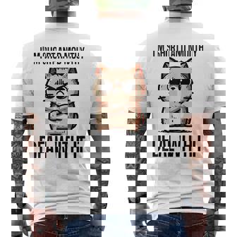 私は短気で口うるさいので、それを扱います。態度猫 メンズTシャツ バックプリント - Kawaiitshirt