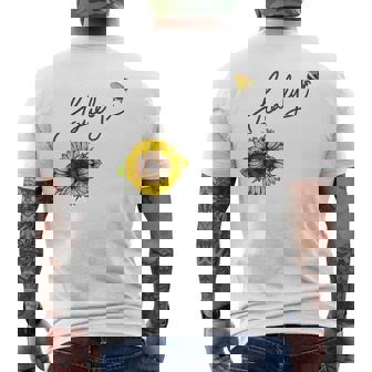 秋のひまわり マルハナバチ 面白いひまわり蜂 秋の愛 メンズTシャツ バックプリント - Kawaiitshirt