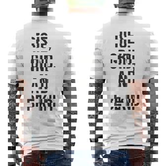 立ち上がって、頑張って、優しくして、ジム、ハッスル、成功、モチベーション メンズTシャツ バックプリント - Kawaiitshirt