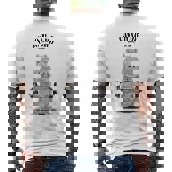 筋トレ ジム やる気がないなら家に帰れ ネザーランドドワーフ ウサギ ホワイト メンズTシャツ バックプリント - Kawaiitshirt