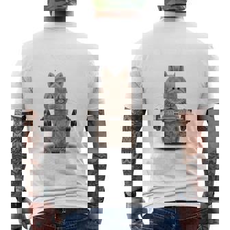 筋トレ ジム やる気がないなら家に帰れ ネザーランドドワーフ ウサギ ベージュ メンズTシャツ バックプリント - Kawaiitshirt