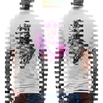 紫の蘭を持つイエス メンズTシャツ バックプリント - Kawaiitshirt