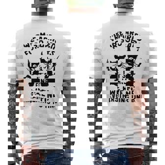 結婚30周年記念日 結婚30年 立派な猫 面白い メンズTシャツ バックプリント - Kawaiitshirt