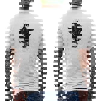 羽の天使の翼 カウボーイスカル 背中 メンズTシャツ バックプリント - Kawaiitshirt