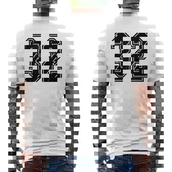 背番号 32 チーム短大スポーツ背番号付きユニフォーム メンズTシャツ バックプリント - Kawaiitshirt