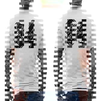 背番号 84 チーム短大スポーツ背番号付きユニフォーム メンズTシャツ バックプリント - Kawaiitshirt