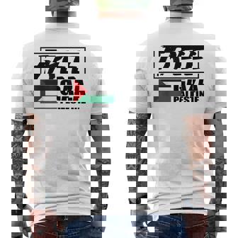 自由ガザ パレスチナ パレスチナ 国旗 自由パレスチナ ガザ メンズTシャツ バックプリント - Kawaiitshirt