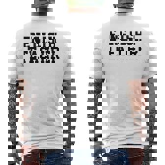 英語教師 かわいい教師の学校服 メンズTシャツ バックプリント - Kawaiitshirt