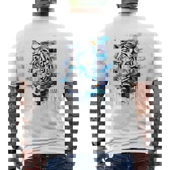 虎のアートワーク 動物園の動物 虎 メンズTシャツ バックプリント - Kawaiitshirt