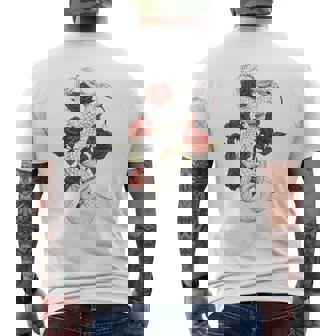 蛇爬虫類 蛇 バラ 花 爬虫類 ギフト メンズTシャツ バックプリント - Kawaiitshirt