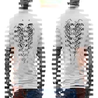 裏側の天使の羽 メンズTシャツ バックプリント - Kawaiitshirt