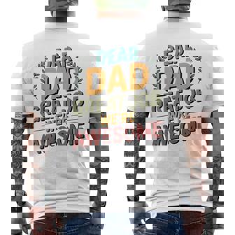 親愛なるお父さん素晴らしい仕事私たちは素晴らしい父の日ありがとう メンズTシャツ バックプリント - Kawaiitshirt