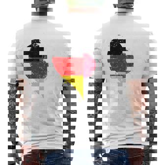 誇り高き日本人ドイツ人のためのヴィンテージの旗 A 日本 ドイツ メンズTシャツ バックプリント - Kawaiitshirt