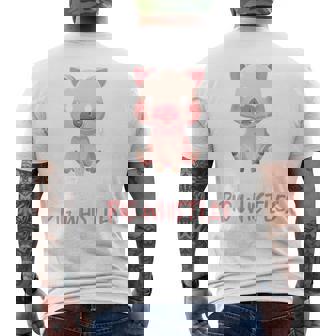 バックプリント 豚の口笛を信じる メンズTシャツ バックプリント - Kawaiitshirt