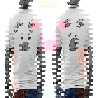 豚の顔 かわいいハロウィン 豚 動物 コスチューム メンズ レディース キッズ メンズTシャツ バックプリント - Kawaiitshirt