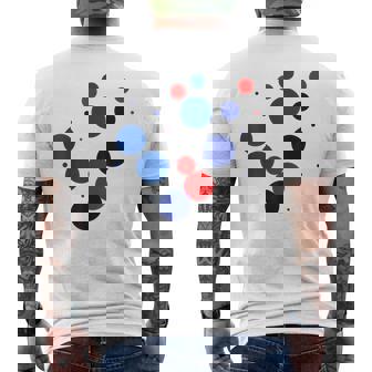 赤 青 ドット イベント 家族 お揃い メンズTシャツ バックプリント - Kawaiitshirt