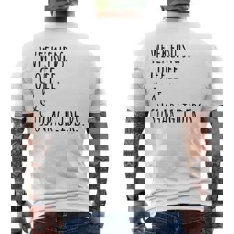 週末コーヒーフクロモモンガペット メンズTシャツ バックプリント - Kawaiitshirt