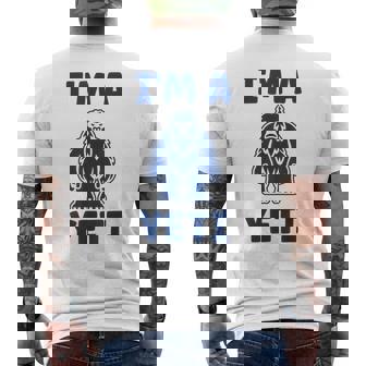 野獣のイエティ 忌まわしい雪だるまのユーモア 私はイエティが大好き I'm A Yeti メンズTシャツ バックプリント - Kawaiitshirt