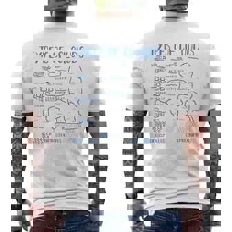 雲の種類 気象学者 予測 天気 雲 メンズTシャツ バックプリント - Kawaiitshirt