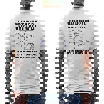 電子機器のどの部分がわからないか、エンジニアリング メンズTシャツ バックプリント - Kawaiitshirt