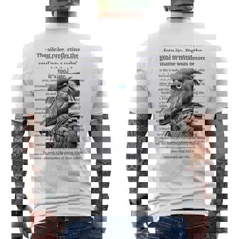 静かなる統治者 – ハシビロコウと湿地の守護 長袖tシャツ メンズTシャツ バックプリント - Kawaiitshirt