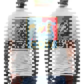 面白い 牛 牧場 動物 男性 面白い ギフト 子供 農業 農場 メンズTシャツ バックプリント - Kawaiitshirt