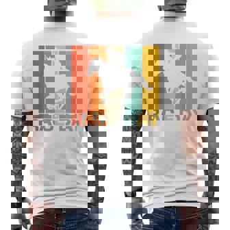 面白い 競馬 ビンテージ レースデー Ky ダービー 馬 ジョッキー メンズTシャツ バックプリント - Kawaiitshirt