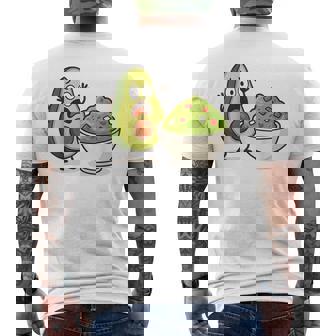 面白いアボカドワカモレ漫画パニック メンズTシャツ バックプリント - Kawaiitshirt