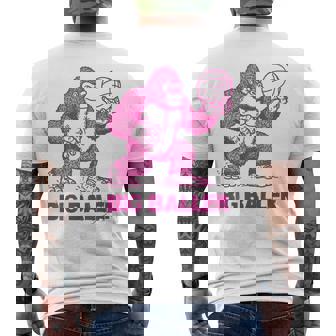 面白いゴリラ遊びバスケットボール ビッグボーラー マネースポーツ メンズTシャツ バックプリント - Kawaiitshirt